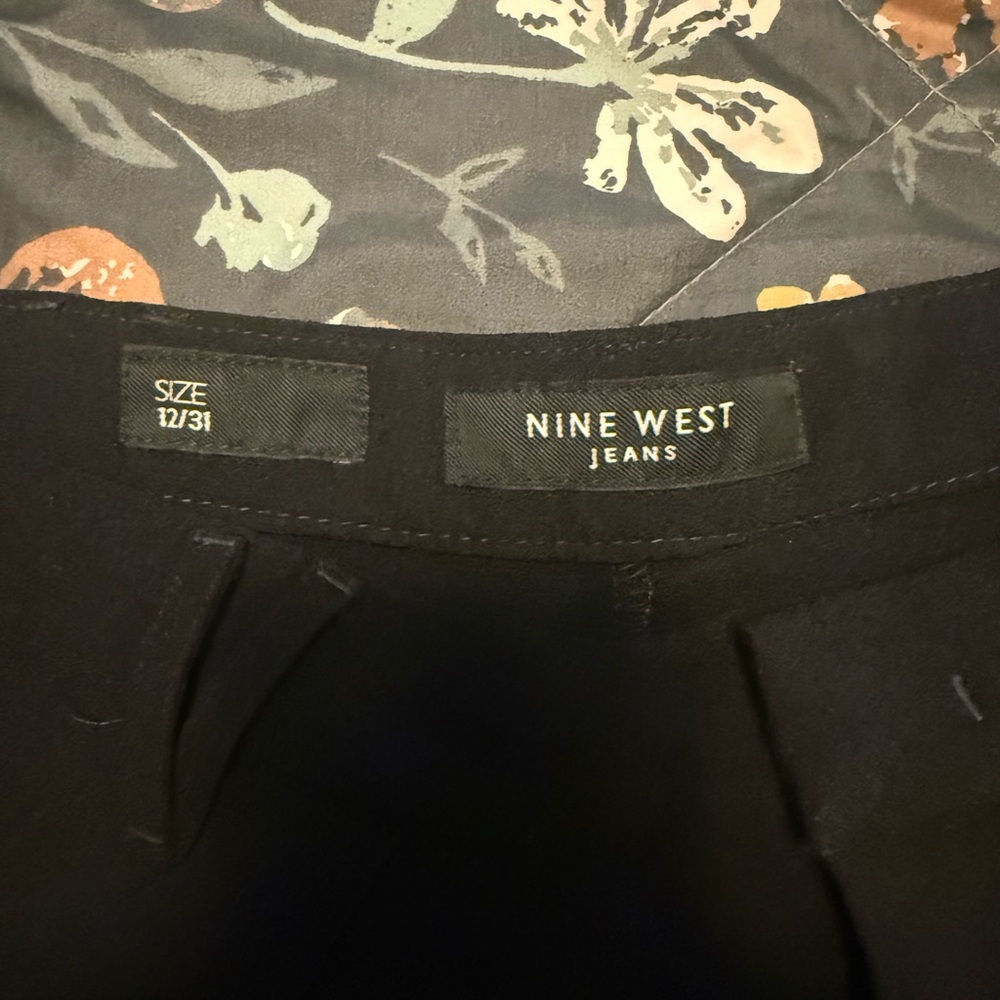 Nine West Black slacks - Classic Solid Black. Note first pic is actual color.
